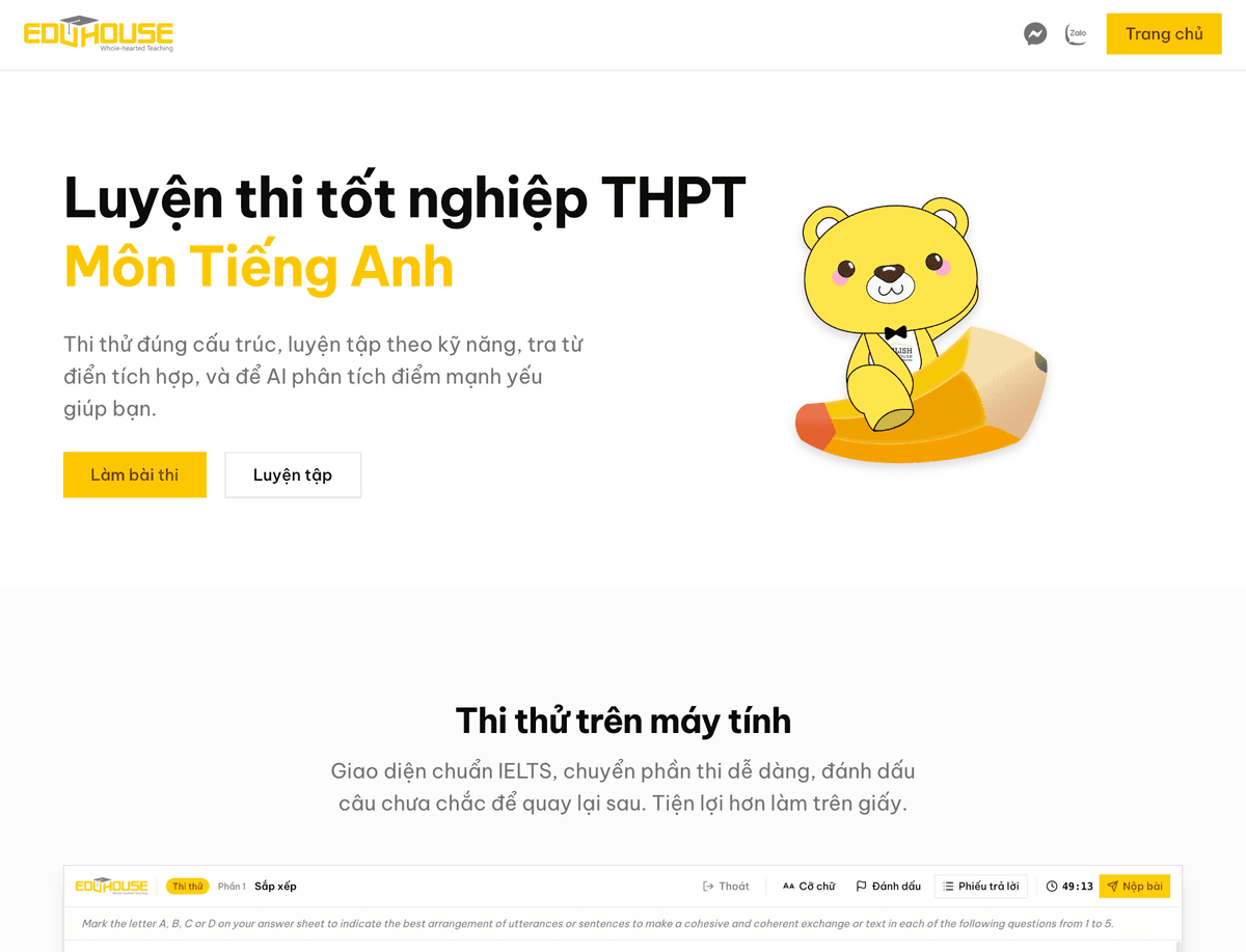 Luyện thi tốt nghiệp THPT Môn Tiếng Anh